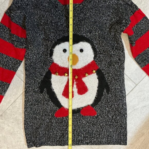Derek Heart Space Penguin hoodie with 5 gold bells stripe back and sleeves - Picture 13 of 16